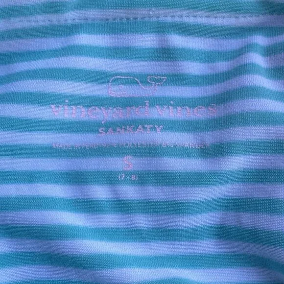 VINEYARD VINES Girls Sankaty T-Shirt Dress S 7-8 Toddler Girl Blue Stripes - Picture 9 of 10